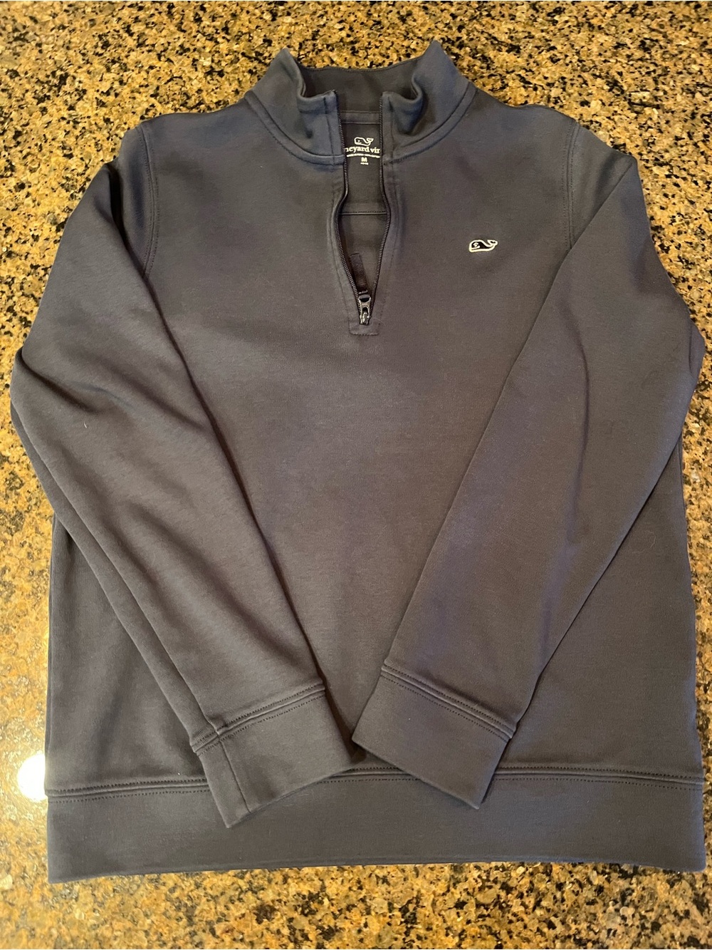 Vineyard Vines Boy's Navy Quarter-Zip Pullover Sweater